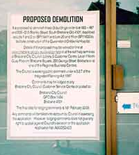 Demolition notice